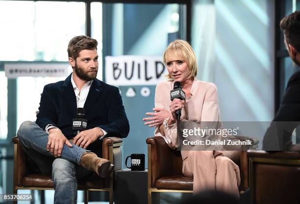 Mike Vogel and Anne Heche attend the Build Series to discuss the new show 'The Brave' at Build Studio on September 25, 2017 in New York City.