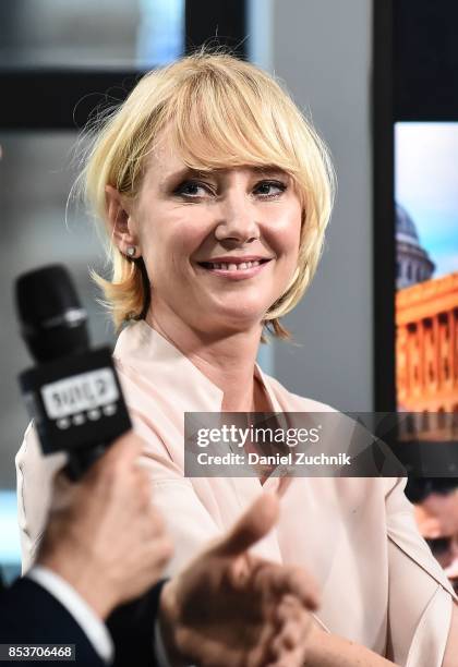 Anne Heche attends the Build Series to discuss the new show 'The Brave' at Build Studio on September 25, 2017 in New York City.