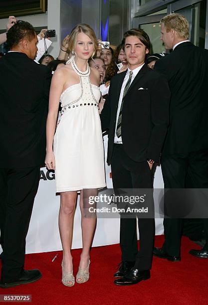 Taylor Swift and Zac Efron attend the Sydney premiere of "17 Again" at Hoyts Cinema at the Entertainment Quarter on March 11, 2009 in Sydney,...