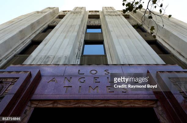 Architect Gordon Kaufmann's Los Angeles Times Building in Los Angeles, California on September 10, 2017. MANDATORY MENTION OF THE ARTIST UPON...