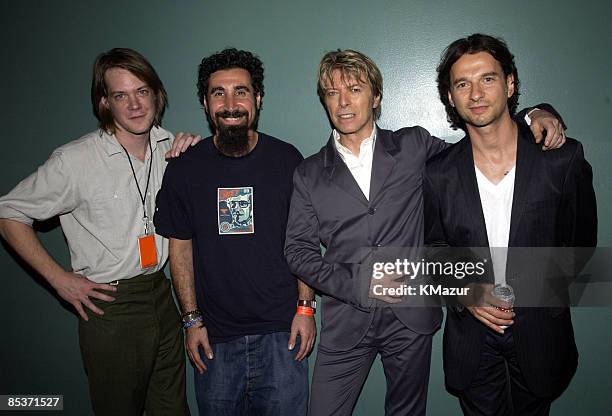 Dave Pirner of Soul Asylum, Serj Tankian of System of a Down, David Bowie, and Dave Gahan of Depeche Mode