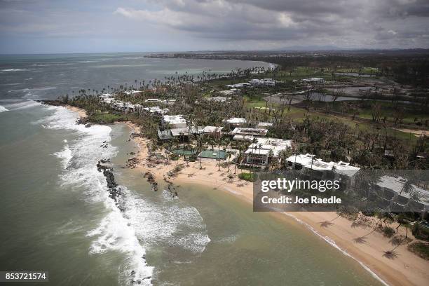 The Dorado Beach, a Ritz-Carlton Reserve is seen as people deal with the aftermath of Hurricane Maria on September 25, 2017 in Dorado, Puerto Rico....