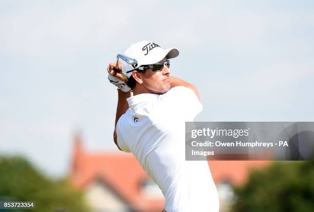 Australia's Adam Scott during day one of the 2014 Open Championship at Royal Liverpool Golf Club, Hoylake.