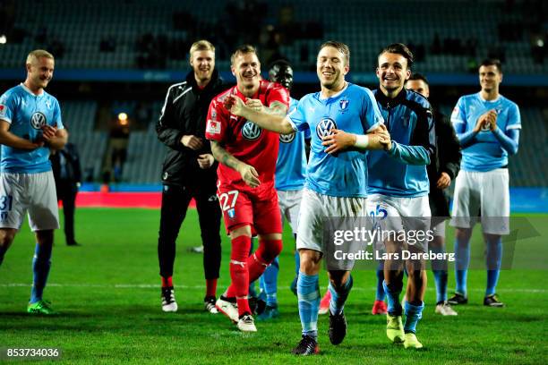 Anton Tinnerholm of Malmo FF after the Allsvenskan match between Malmo FF and IF Elfsborg at Swedbank Stadion on September 25, 2017 in Malmo, Sweden.