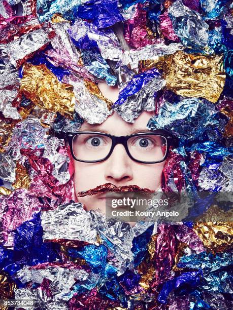 American YouTube and podcast personality, author and activist Tyler Oakley is photographed for Simon & Schuster on April 3, 2015 in Los Angeles,...