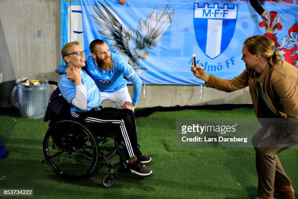 Jo Inge Berget of Malmo FF after the Allsvenskan match between Malmo FF and IF Elfsborg at Swedbank Stadion on September 25, 2017 in Malmo, Sweden.