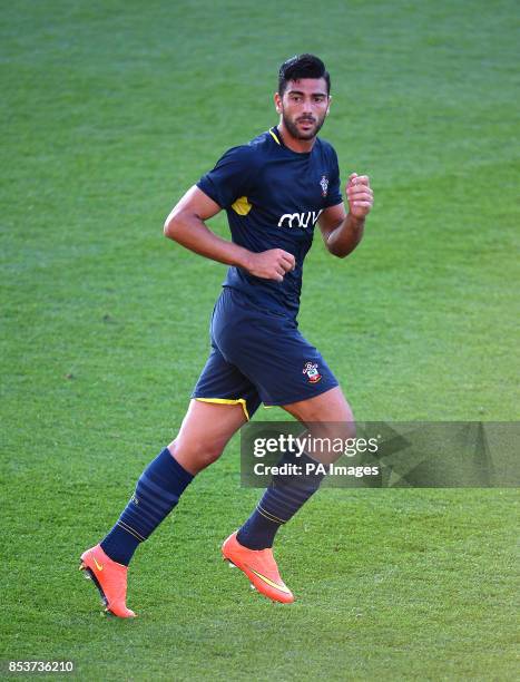 Southampton's Graziano Pelle in action during the pre-season friendly match at The County Ground, Swindon.