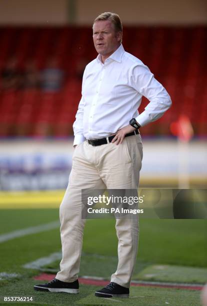 Southampton manager Ronald Koeman during the pre-season friendly match at The County Ground, Swindon.