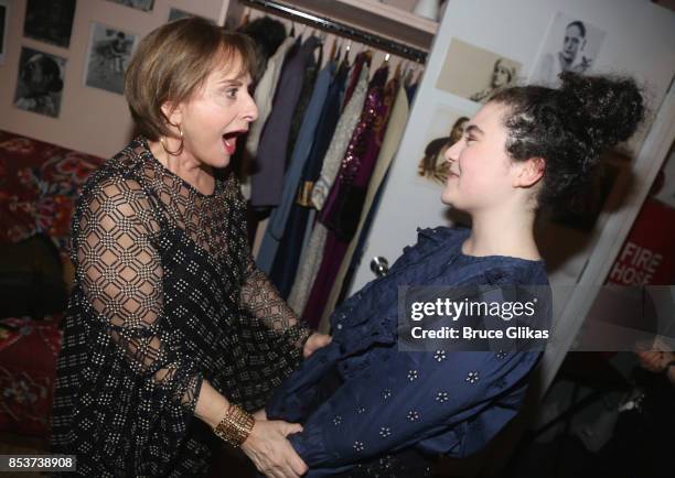 Patti LuPone and Lilla Crawford chat backstage at Broadway Cares Equity Fights AIDS benefit concert performance of "Deconstructing Patti" on Broadway...