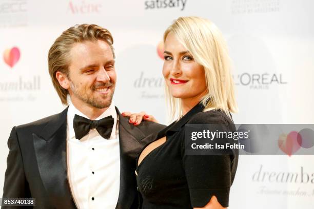 German singer Sarah Connor and her partner Florian Fischer attends the Dreamball 2017 at Westhafen Event & Convention Center on September 20, 2017 in...