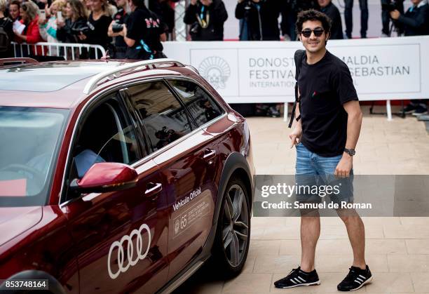 Chino Darin is seen arriving at 65th San Sebastian Film Festival on September 25, 2017 in San Sebastian, Spain.