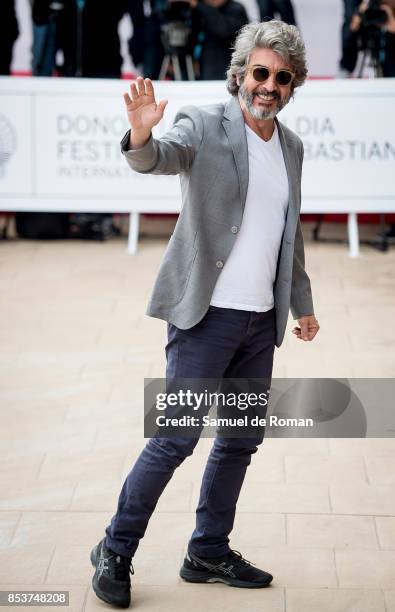 Ricardo Darin is seen arriving at 65th San Sebastian Film Festival on September 25, 2017 in San Sebastian, Spain.