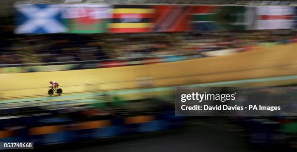 England's Steven Burke during the Men's 4000m Individual Pursuit at the Sir Chris Hoy Velodrome during the 2014 Commonwealth Games in Glasgow.