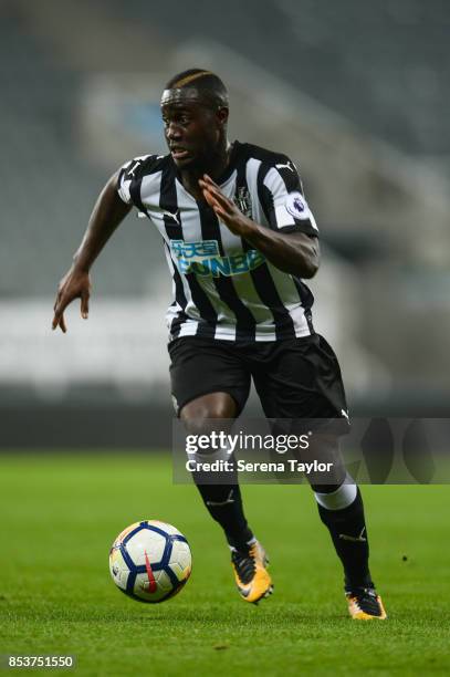 Henri Saivet of Newcaslte United runs with the ball during the Premier League 2 match between Newcastle United and Wolverhampton Wanderers at...