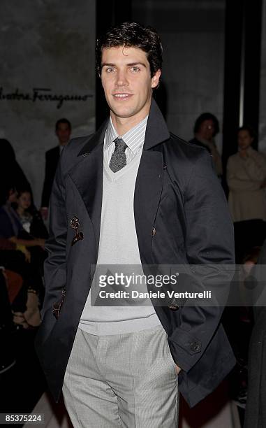 Roberto Bolle attends the Salvatore Ferragamo show as part of Milan Fashion Week Womenswear Autumn/Winter 2009 on March 1, 2009 in Milan, Italy.