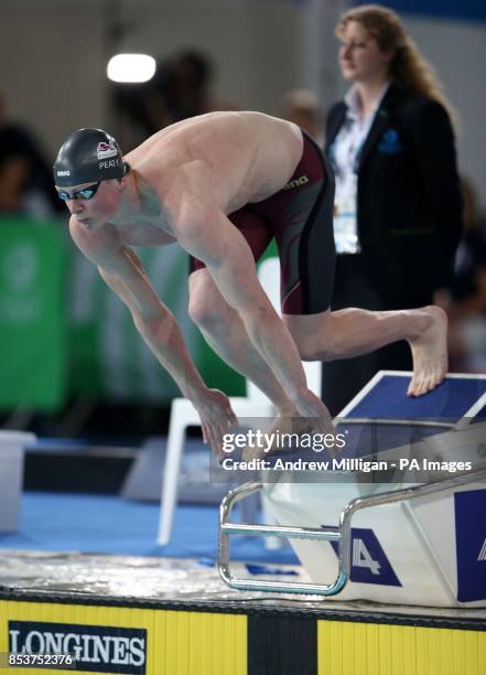 England's Adam Peaty in the semi final of the Men's 100m Breaststroke at Tollcross International Swimming Centre during the 2014 Commonwealth Games...