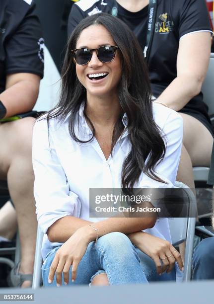 Meghan Markle attends a Wheelchair Tennis match during the Invictus Games 2017 at Nathan Philips Square on September 25, 2017 in Toronto, Canada