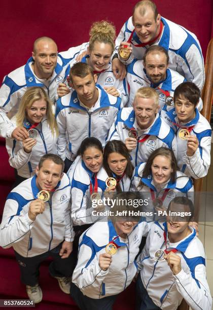 Scotland's judo team of Matt Purssey, Chris Sherrington, Euan Burton, Andrew Burns, Sarah Adlington, John Buchanan, Patrick Dawson, Sally Conway,...