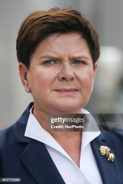 Prime Minister Beata Szydlo during the opening ceremony of Polyamide Plant II in Tarnow, Poland on 25 September, 2017. Tarnow Polyamide Plant II is...