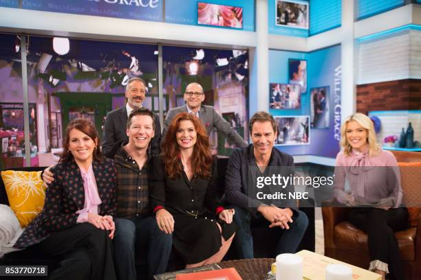 Pictured: The cast of Will & Grace: Creators David Kohan, Max Mutchnick Megan Mullally, Sean Hayes, Debra Messing, Eric McCormack talk with Megyn...