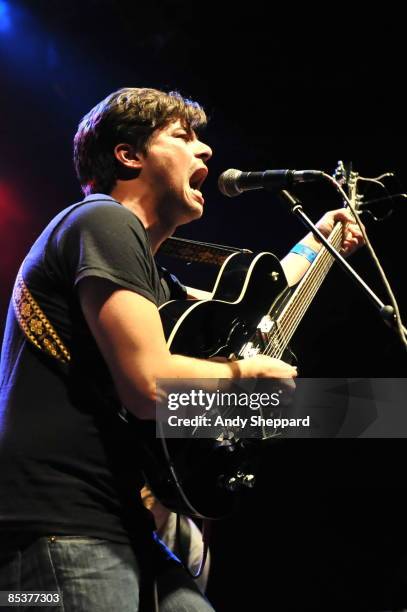 Matt Vasquez of Delta Spirit performs on stage at Koko on January 30, 2009 in London.