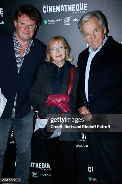 General Director of Cinematheque Francaise Frederic Bonnaud, actress Bulle Ogier and President of Cinematheque Francaise Constantin Costa-Gavras...