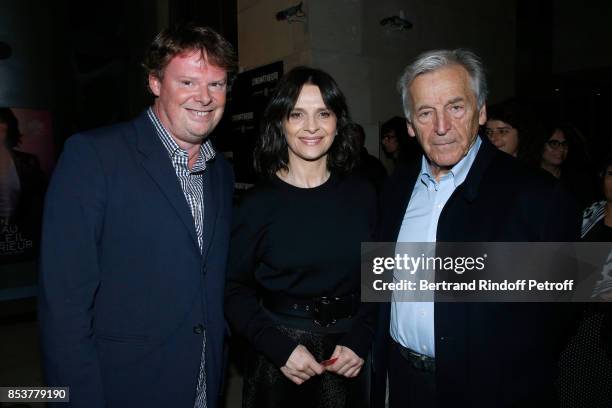 General Director of Cinematheque Francaise Frederic Bonnaud, actress of the movie Juliette Binoche and President of Cinematheque Francaise Constantin...
