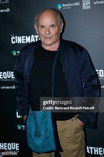 Actor Jean-Francois Stevenin attends the "Un beau soleil interieur" Paris Premiere at La Cinematheque on September 25, 2017 in Paris, France.