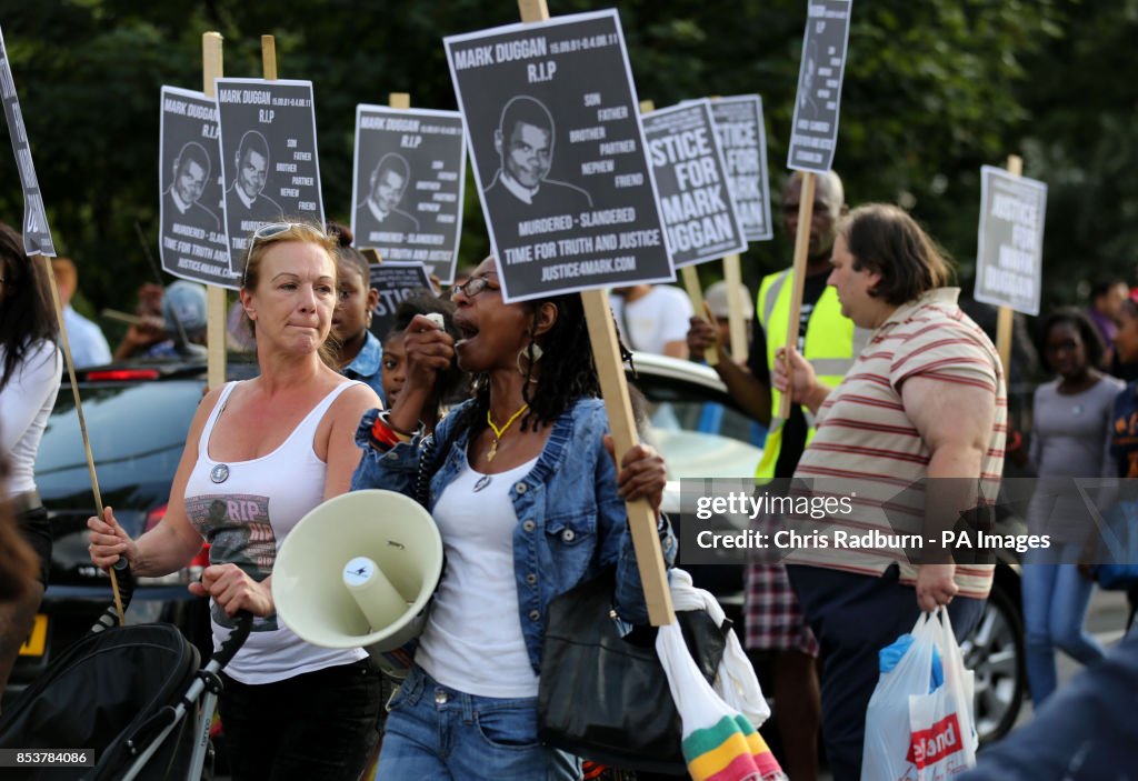 Third anniversary of Mark Duggan shooting