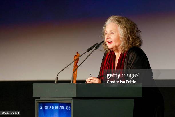 German actress Hanna Schygulla during the 6th German Actor Award Ceremony at Zoo Palast on September 22, 2017 in Berlin, Germany.