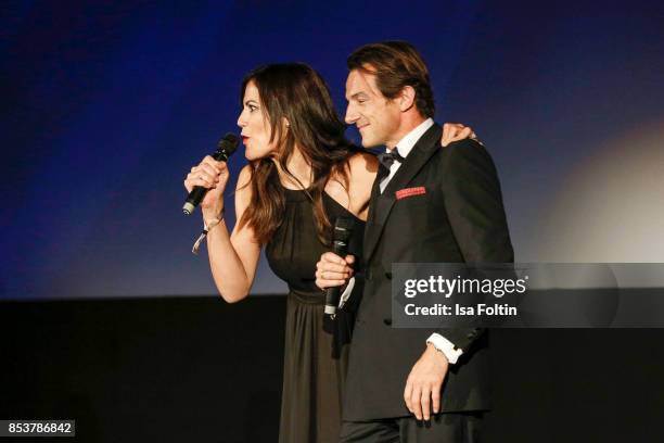 German actor Bettina Zimmermann and German actor Hans-Werner Meyer during the 6th German Actor Award Ceremony at Zoo Palast on September 22, 2017 in...