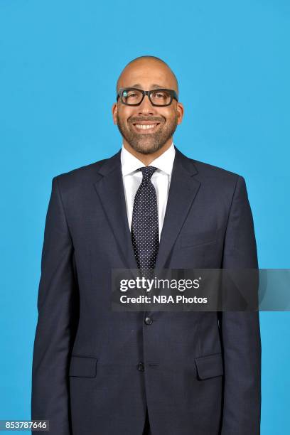 David Fizdale of the Memphis Grizzlies poses for a head shot during Memphis Grizzlies Media Day on September 25, 2017 at FedExForum in Memphis,...