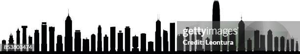hong kong - hong kong harbour stock illustrations