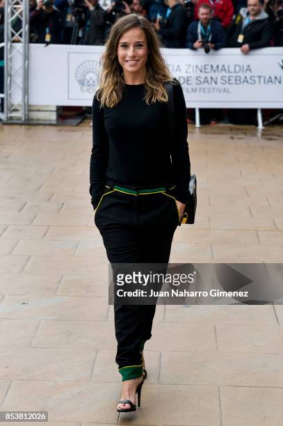 Marta Etura is seen arriving at 65th San Sebastian Film Festival on September 25, 2017 in San Sebastian, Spain.