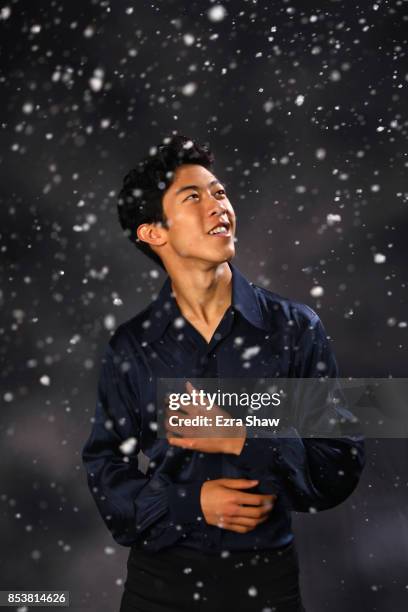 Figure Skater Nathan Chen poses for a portrait during the Team USA Media Summit ahead of the PyeongChang 2018 Olympic Winter Games on September 25,...