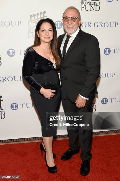 Gloria Estefan and Emilio Estefan attend the 32nd Annual Great Sports Legends Dinner To Benefit The Miami Project/Buoniconti Fund To Cure Paralysis...
