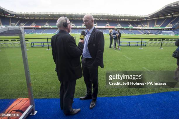 Warsaw manager Henning Berg before the Champions League Qualifying match at Murrayfield, Edinburgh.