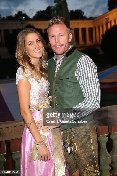 Christian Lell and his girlfriend Stefanie Riegler during the... News ...