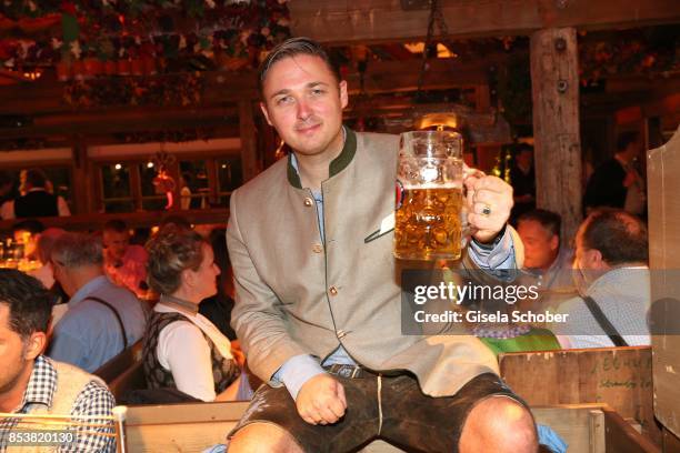 Prince Maximilian zu Sayn-Wittgenstein-Berleburg during the Oktoberfest at Kaeferzelt at Theresienwiese on September 25, 2017 in Munich, Germany.