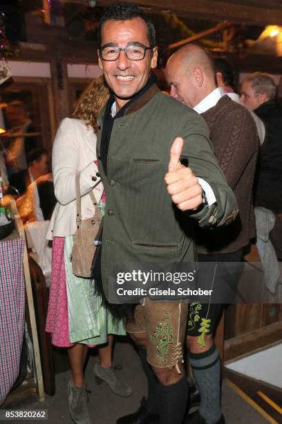 Erol Sander during the Oktoberfest at Kaeferzelt at Theresienwiese on September 25, 2017 in Munich, Germany.