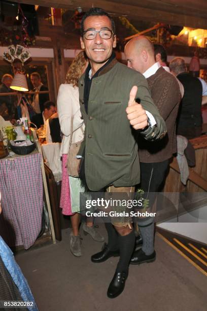 Erol Sander during the Oktoberfest at Kaeferzelt at Theresienwiese on September 25, 2017 in Munich, Germany.