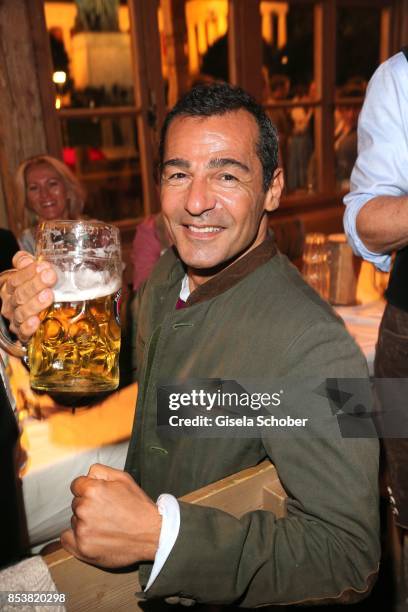 Erol Sander during the Oktoberfest at Kaeferzelt at Theresienwiese on September 25, 2017 in Munich, Germany.