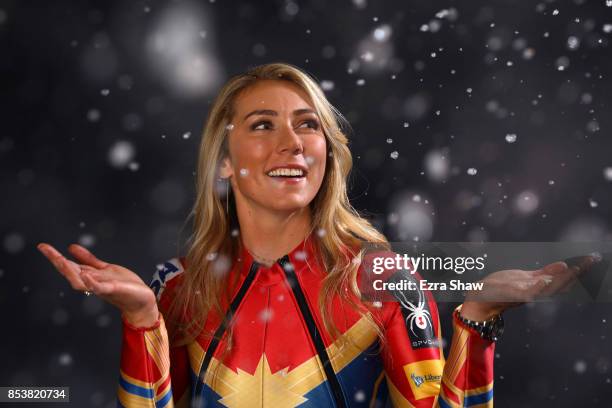 Alpine skier Mikaela Shiffrin poses for a portrait during the Team USA Media Summit ahead of the PyeongChang 2018 Olympic Winter Games on September...