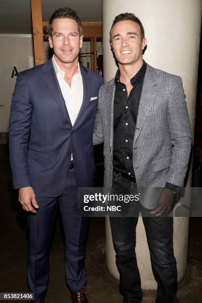 Vanity Fair Party at Mr. Purple NYC -- Pictured: Thomas Roberts, Patrick Abner --