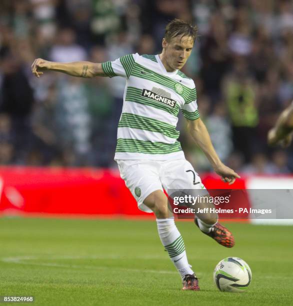 Celtic's Stefan Johansen during the Champions League Qualifying at Murrayfield, Edinburgh.