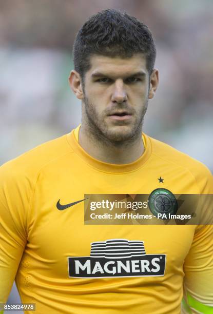 Celtic's Fraser Foster during the Champions League Qualifying at Murrayfield, Edinburgh.