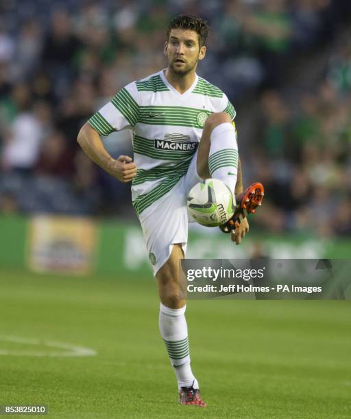 Celtic's Charlie Mulgrew during the Champions League Qualifying at Murrayfield, Edinburgh.