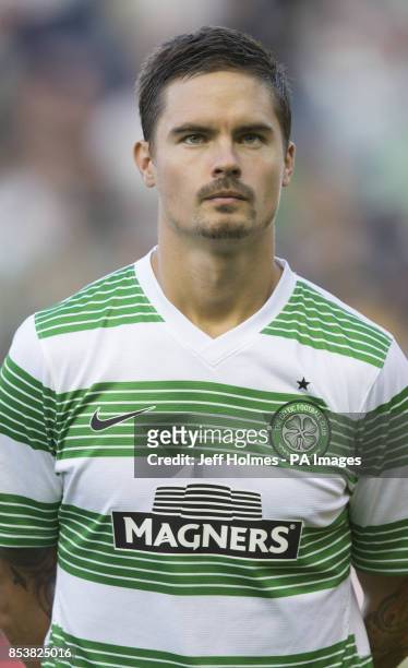 Celtic's Mikael Lustig during the Champions League Qualifying at Murrayfield, Edinburgh.