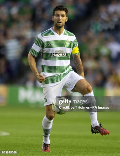 Celtic's Charlie Mulgrew during the Champions League Qualifying at Murrayfield, Edinburgh.