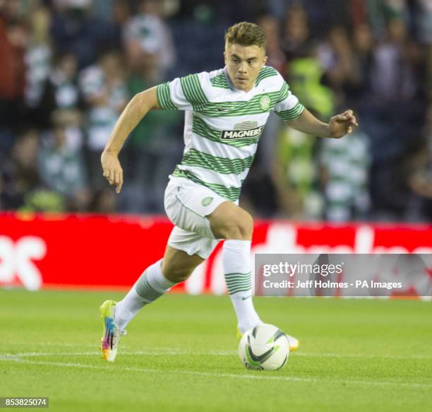 Celtic's James Forrest during the Champions League Qualifying at Murrayfield, Edinburgh.